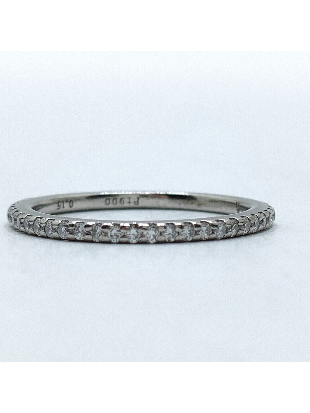 Jewelry Ring Natural Diamond 0.15ct Platinum 3150984